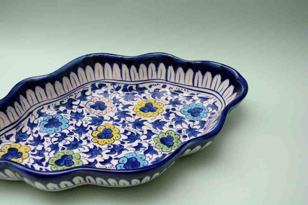  Blue pottery Fruit bowl   - Duplicate IMG # 1