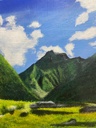 Acrylic Painting on Canvas: Tormik Meadows Roundu Gilgit Baltistan