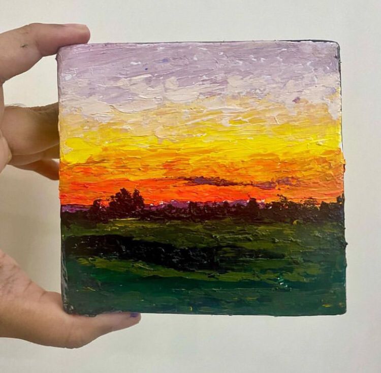 Mini Palette Knife Painting: Sunrise