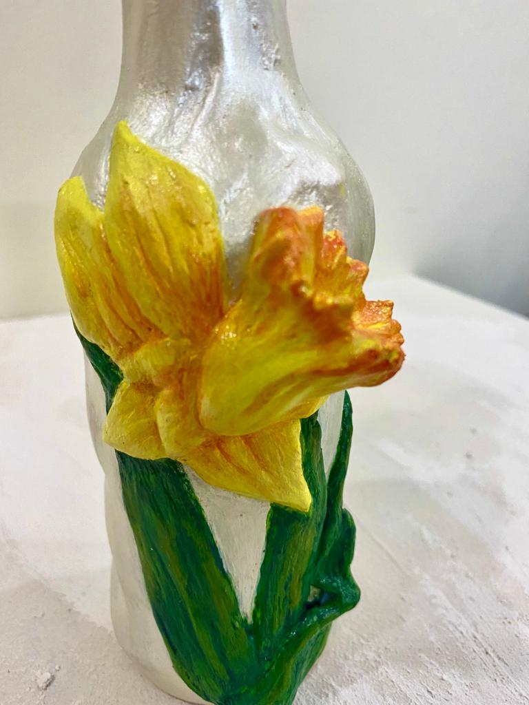 Daffodil Bottle Art