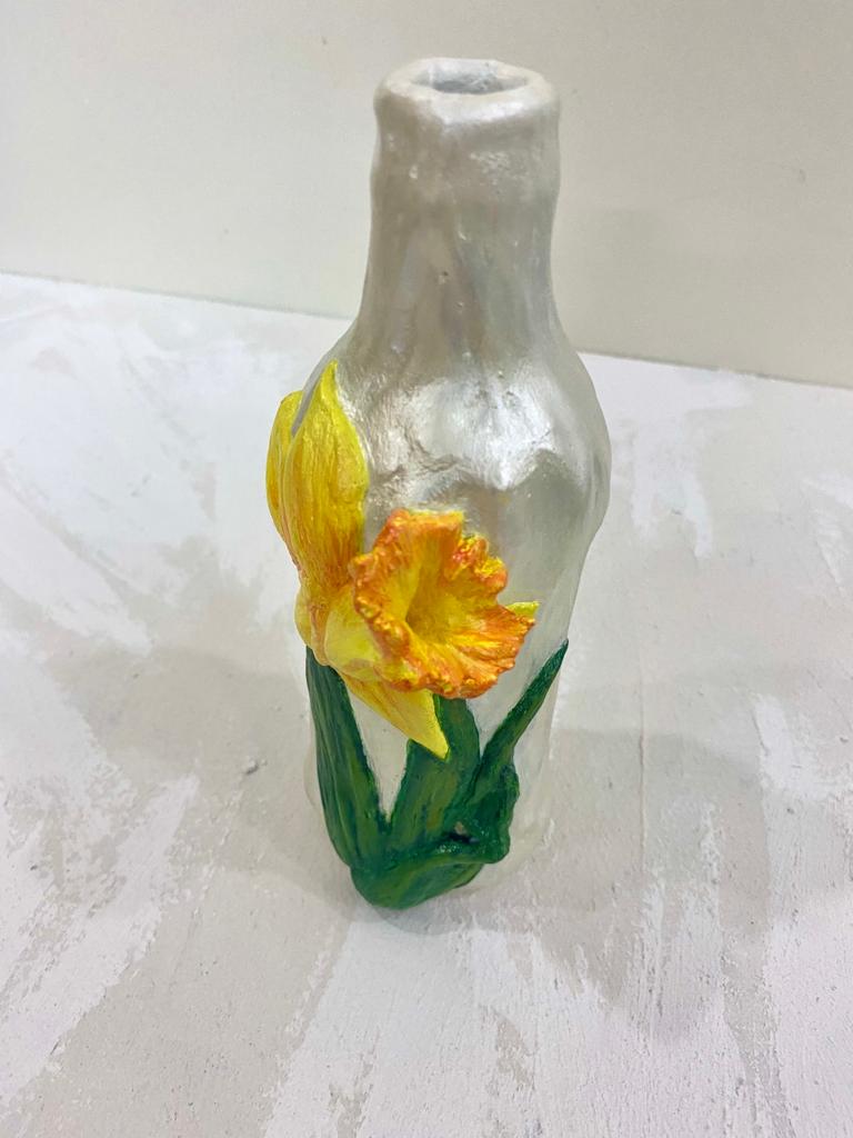 Daffodil Bottle Art