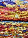 Sunset Seascape Palette Knife Painting