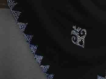 Ajrak Blue Shawl IMG # 1