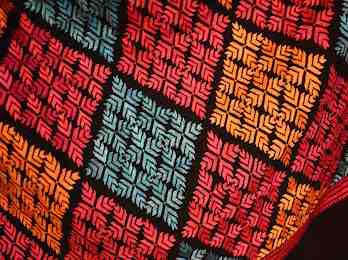 Black Red Multi Shawl IMG # 1