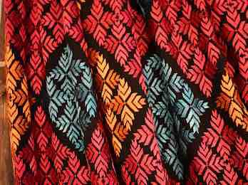Black Red Multi Shawl IMG # 1