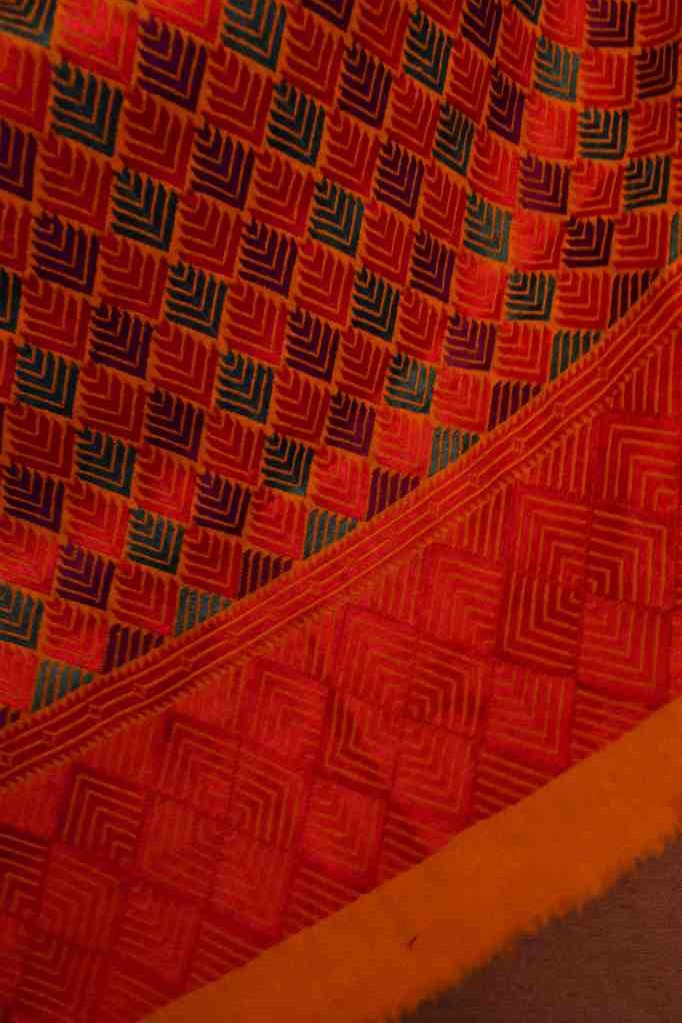 Orange Multi Shawl IMG # 1