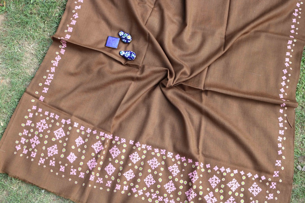 Swati Khaddi Embroidered Wool Shawl
