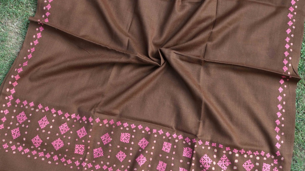 Swati Khaddi Embroidered Wool Shawl
