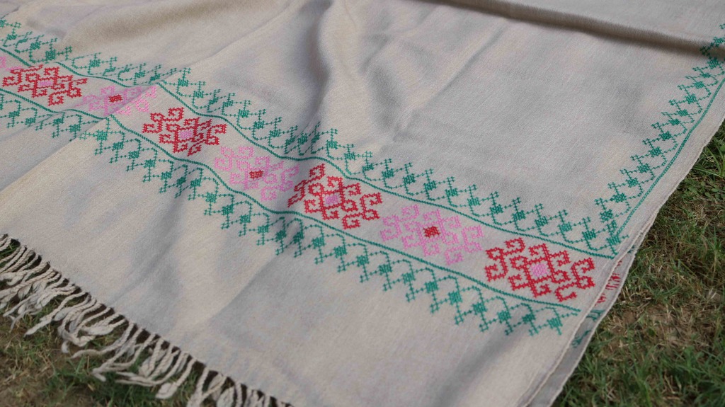 Swati Khaddi Embroidered Wool Shawl
