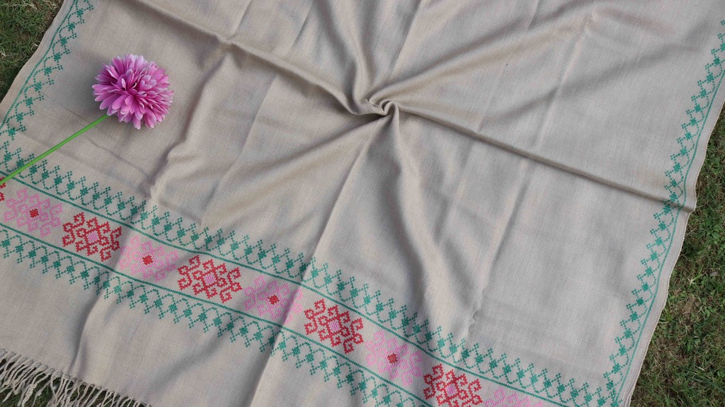Swati Khaddi Embroidered Wool Shawl