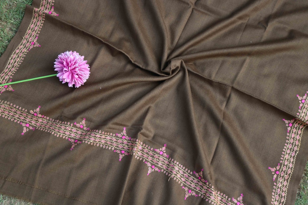 Swati Khaddi Embroidered Wool Shawl