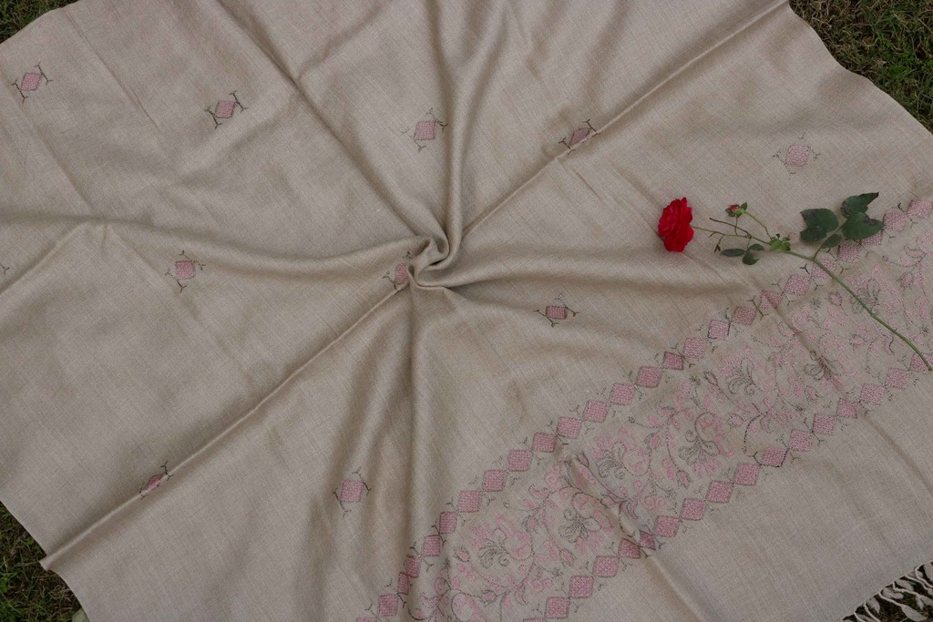 Swati Khaddi Embroidered Wool Shawl