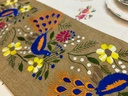 Embroidered Table Runner (Dark Beige)