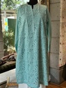 Ice-blue Embroidered Kurta with Cutwork