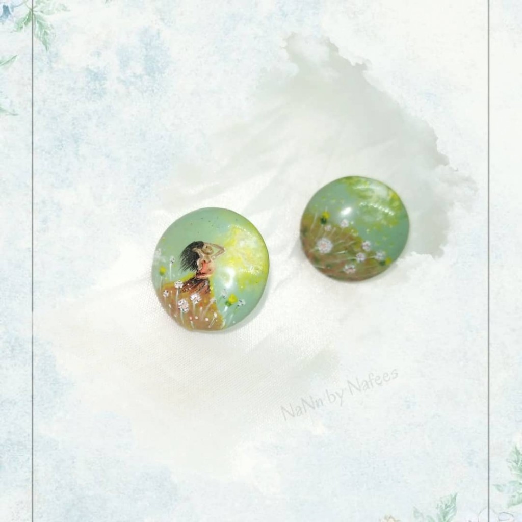 Hand painted Clay earrings IMG # 1