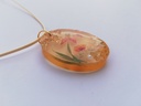 Peach Dried Flower Pendant