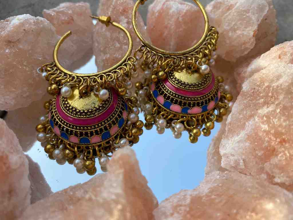 Antique oxidized Jhumkay Earrings   - Duplicate IMG # 1