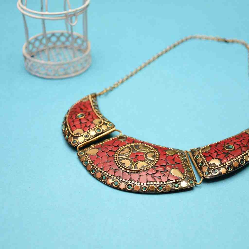 Afghani Golden Necklace - Duplicate IMG # 1