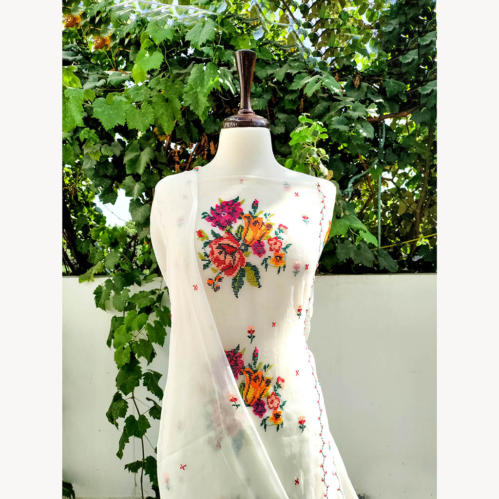 2 pc Unstitched kameez dupatta suit