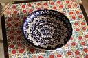 Blue Pottery Apple Dish IMG # 1