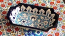 Blue Pottery Flower Dish IMG # 2
