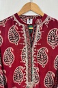 Extra image for Deep Burgundy Ajrakh