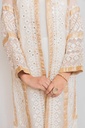 Extra image for White applique and sitara work gaown
