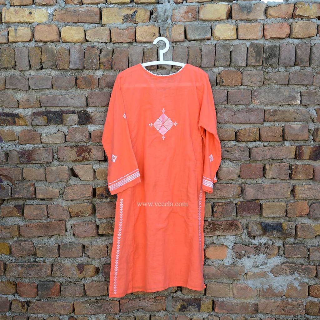 Phulkari Khadr Embroidered Kurta