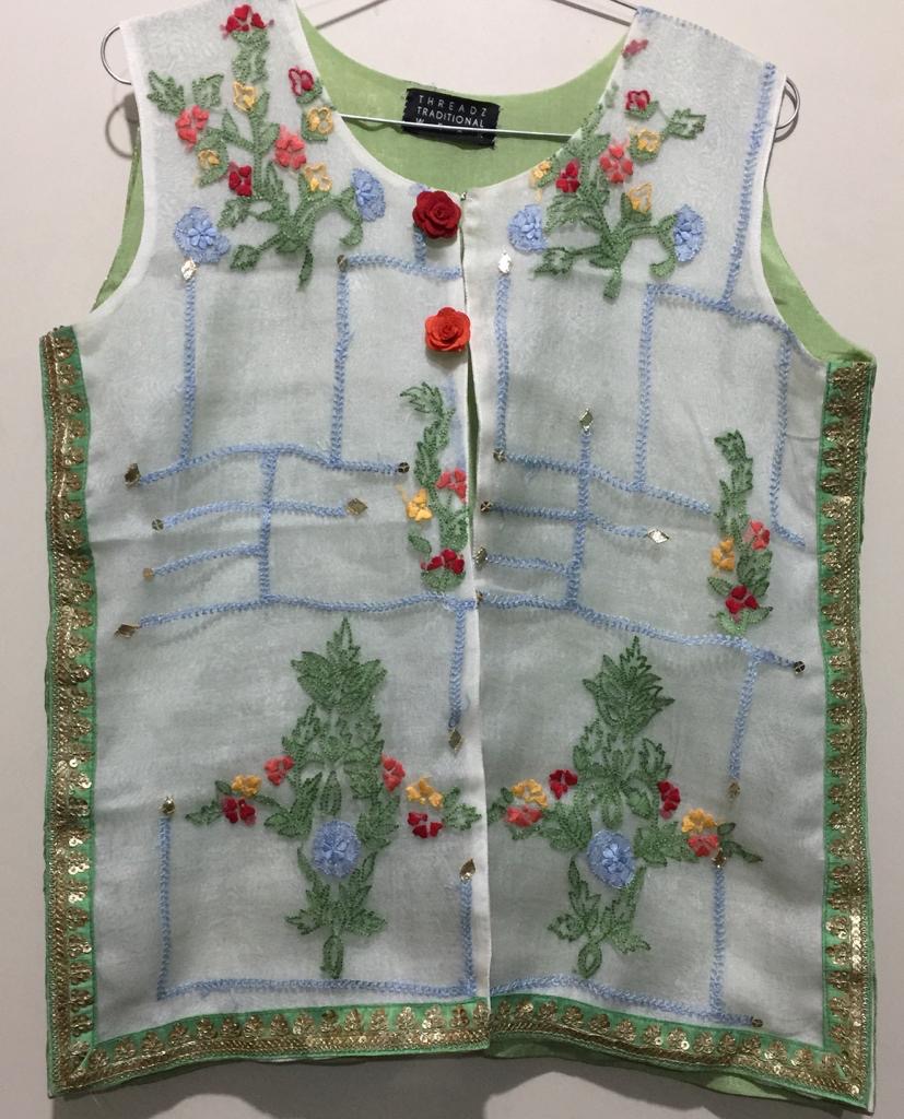 Jacket With Rilli Work  (copy)