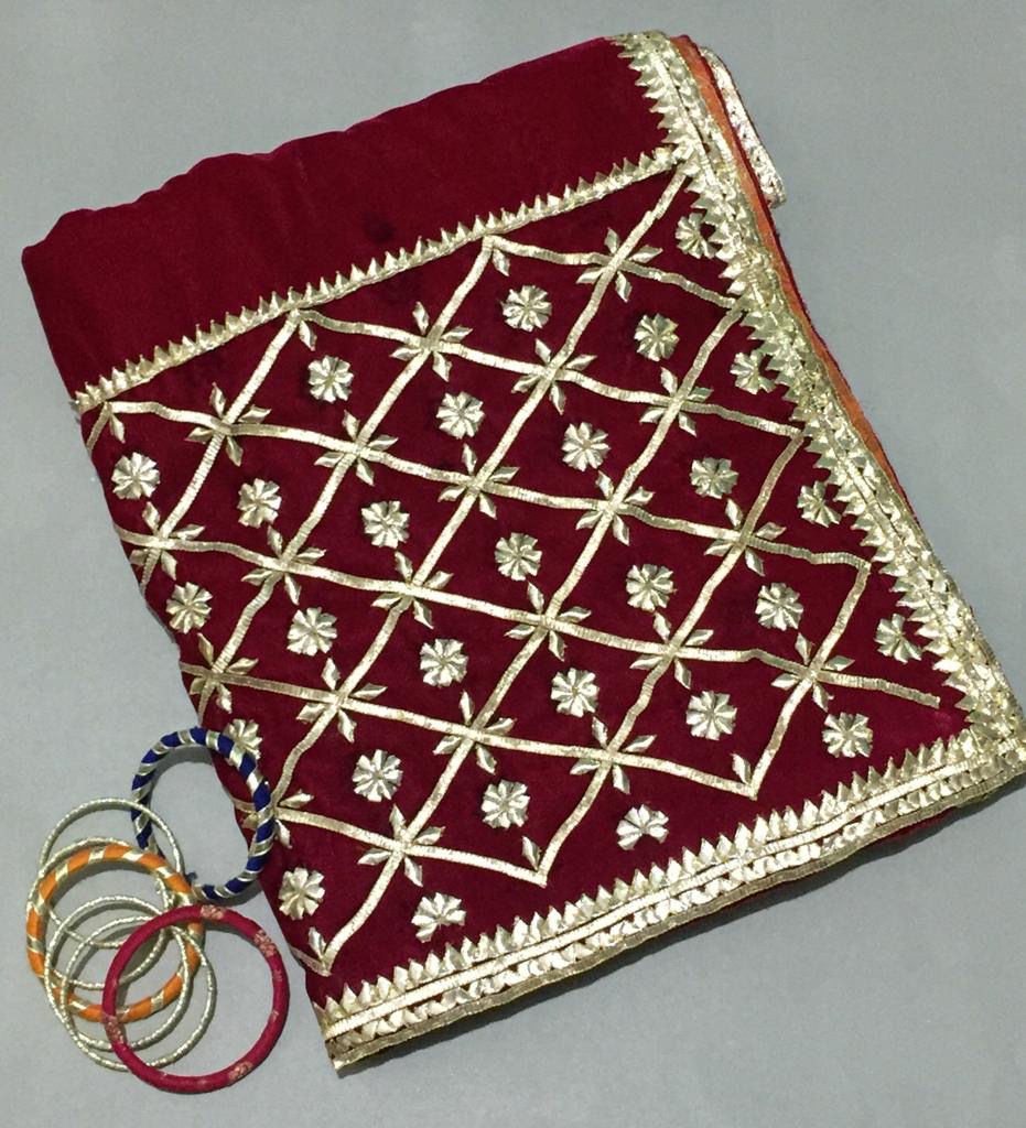 Hand Embroidered Ajrak Shirt And Trouser with Standard Size Sleaves 