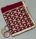 Hand Embroidered Ajrak Shirt And Trouser with Standard Size Sleaves 