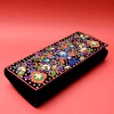 Hand embroidered clutch