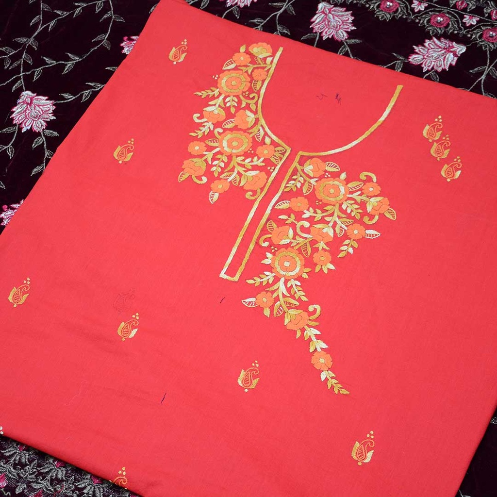 Ladies hand embroidered shirt piece