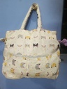 White zeen fabric hand bag IMG # 1