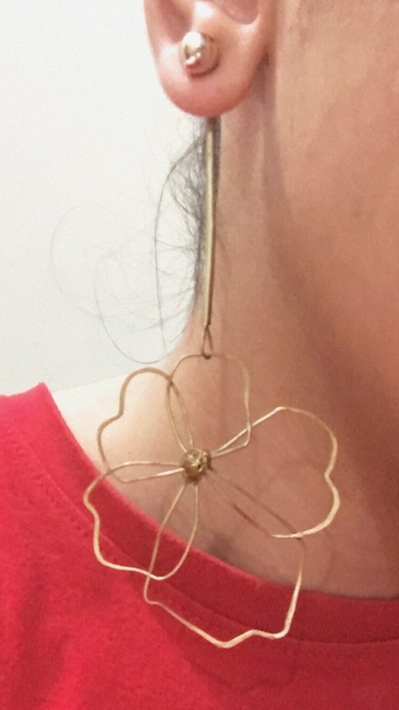 flower statement earrings IMG # 1