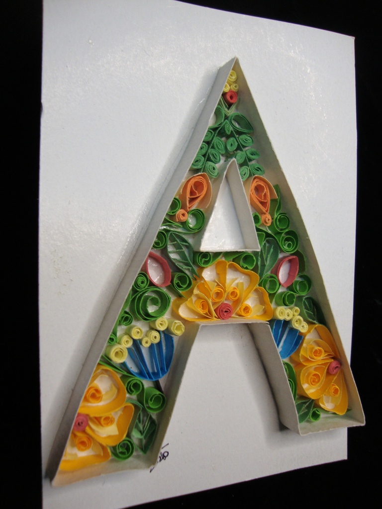 Paper Quilled Letter 'A'