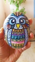 "Pretty owl" a painted stone IMG # 1
