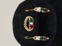 Real pearls and Swarovski ring with gold plated toho beads IMG # 1