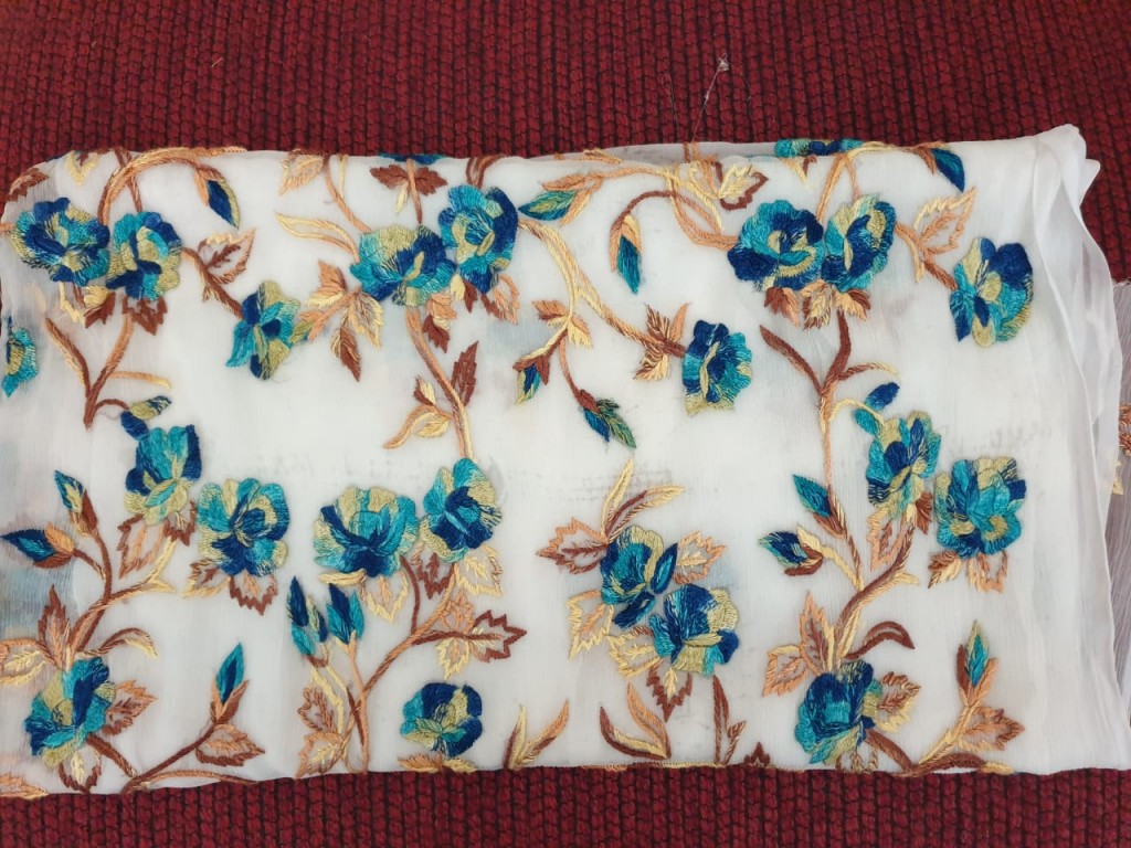 Hand Embrioded Pure Chiffon Suit IMG # 1