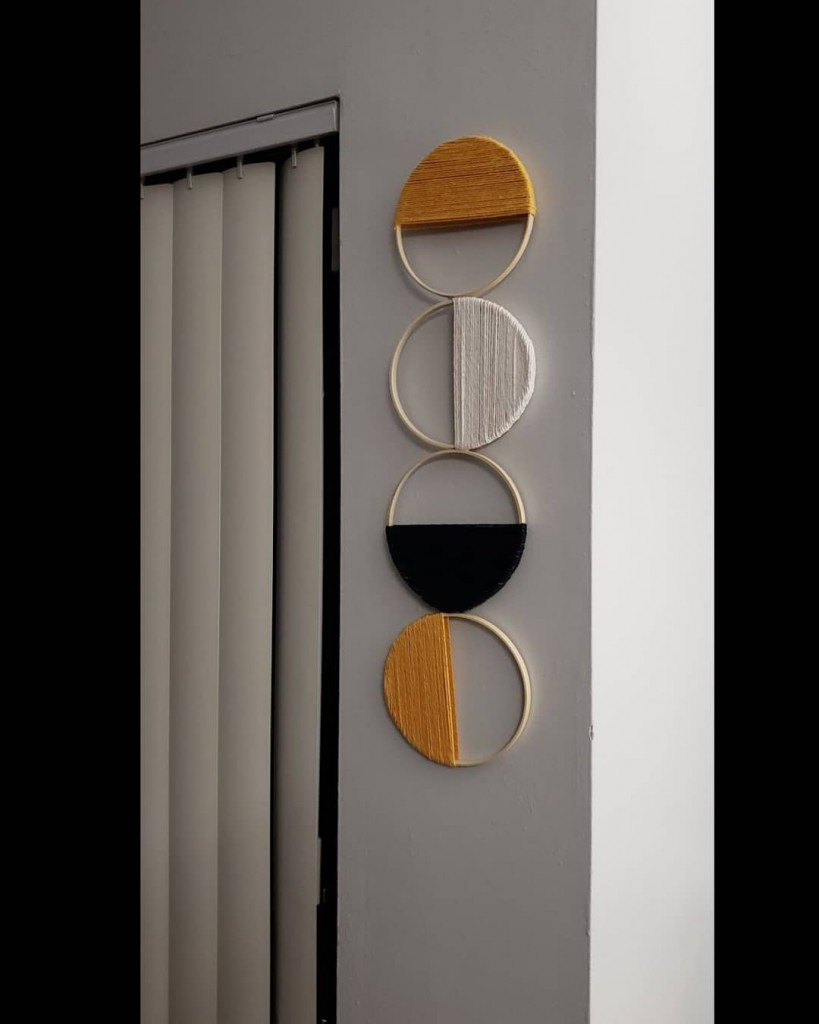 Modern yarn wall decor IMG # 1