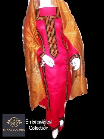 Pure Red Embroidered IMG # 1