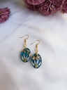 Deep Sea-blue Dried Flower Eardrops