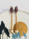 Adorned Black Eardrops