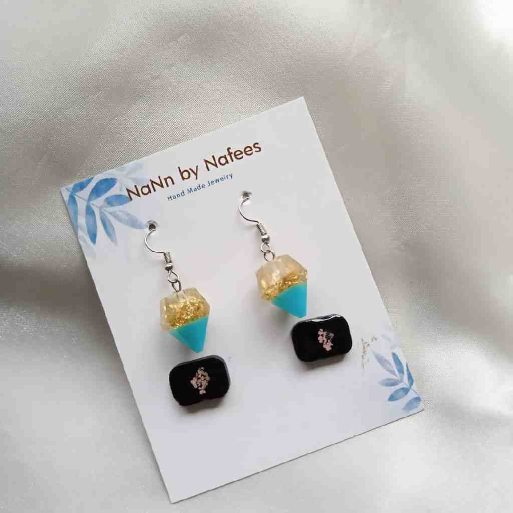 diamond style earrings with stud earring IMG # 1