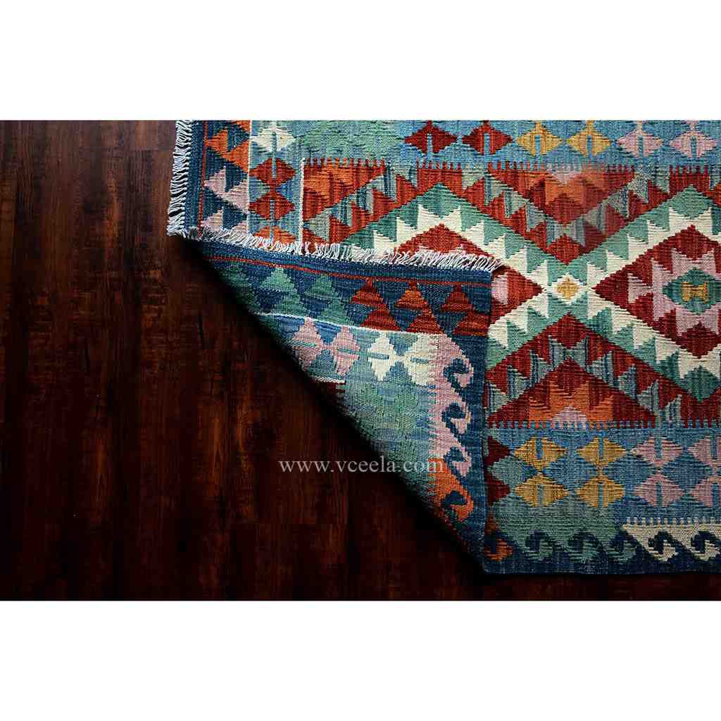 Afghan Kilim rug 3*2 feet/89*63 cms (copy) IMG # 1