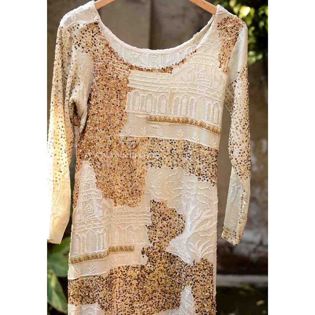 Long Embroidered Shirt With Sitara Work IMG # 1