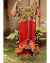Embroidered red shirt with moti work - Duplicate IMG # 1