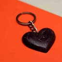 Resin art heart shaped keychain IMG # 1