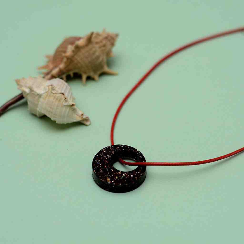Resin art round shape earrings  IMG # 1
