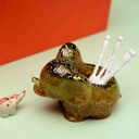 Resin art elephant shaped pen holder IMG # 2